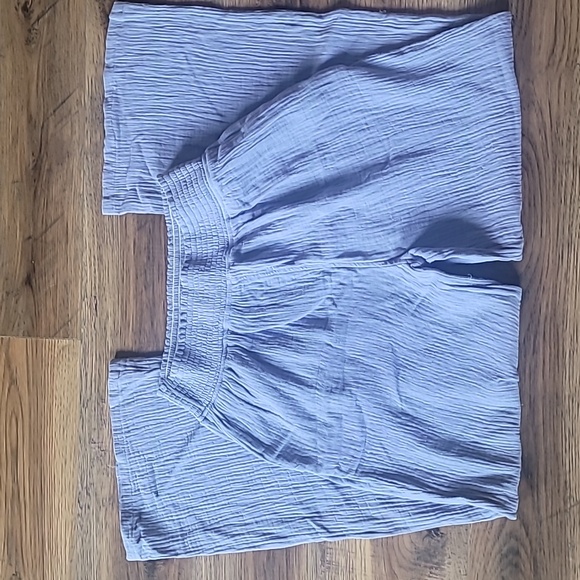 Hem & Thread Gauze Wide-Leg Pants, Size L, Light Blue, Soft, 100% Cotton - Picture 2 of 8